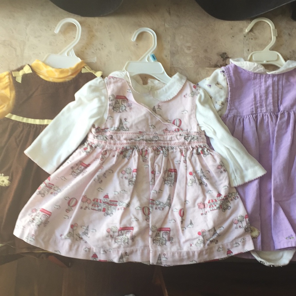 Gymboree 6-12 2 pc jumper dress bodysuit sets